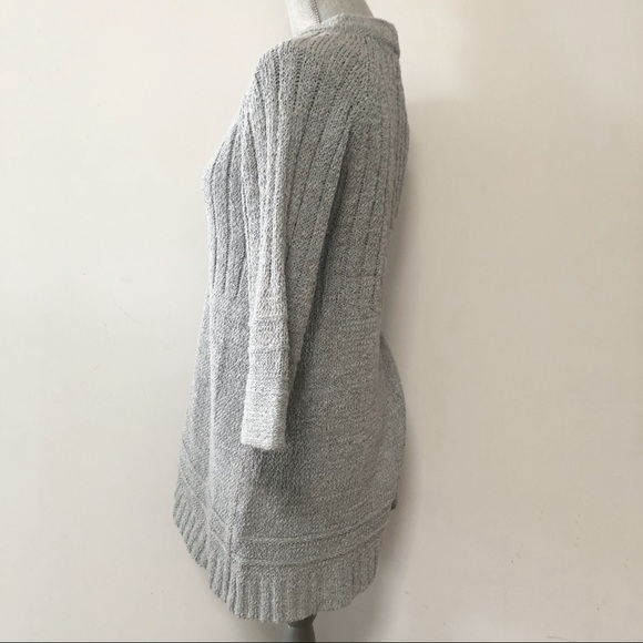 Margaret O’Leary cardigan grey blue one button longer length - Picture 2 of 6